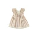 VESTIDO NIÑA RAYAS BEIG