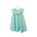 VESTIDO VERDE CUELLO VOLANTE