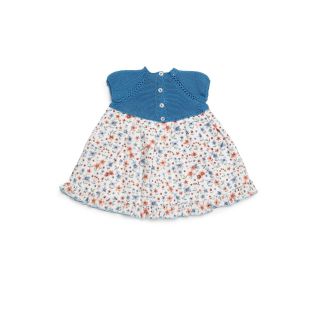 VESTIDO CUERPO PUNTO FLORES 