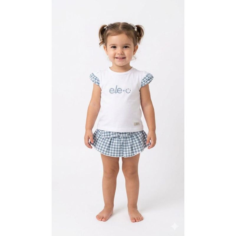 CONJUNTO BB BRAGA FALDA TURQUESA