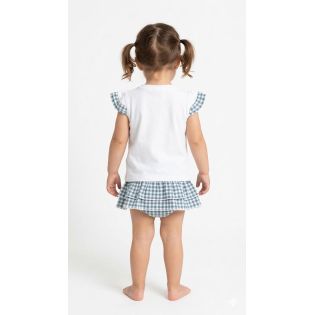 CONJUNTO BB BRAGA FALDA TURQUESA