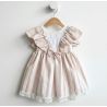 VESTIDO NIÑA RAYAS BEIG
