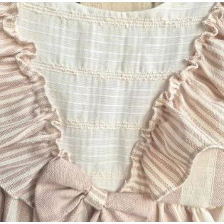 VESTIDO NIÑA RAYAS BEIG