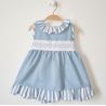 VESTIDO AZUL EMPOLVADO