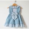 VESTIDO AZUL EMPOLVADO