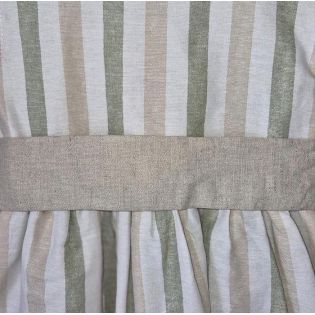 VESTIDO VERDE Y BEIG