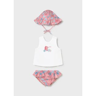 CONJUNTO BAÑO 3 PIEZAS NIÑA CABALLITO DE MAR