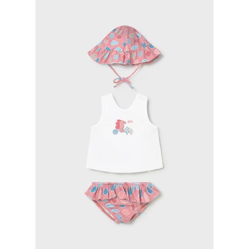CONJUNTO BAÑO 3 PIEZAS NIÑA CABALLITO DE MAR