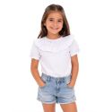 CAMISETA CUELLO VOLANTE BLANCO