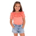 CAMISETA CUELLO VOLANTE CORAL