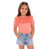 CAMISETA CUELLO VOLANTE CORAL