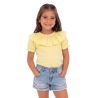 CAMISETA CUELLO VOLANTE AMARILLO