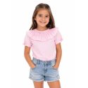 CAMISETA CUELLO VOLANTE ROSA
