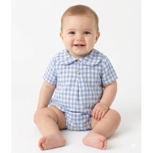 PELELE CUADROS VICHY CELESTE