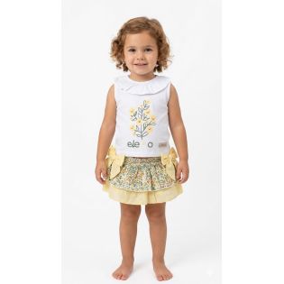 COJUNTO CAMISETA+BRAGA FLOR AMARILLO