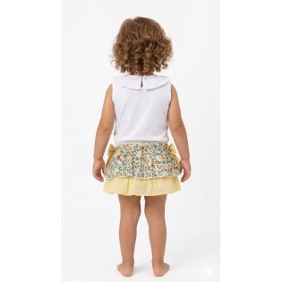 COJUNTO CAMISETA+BRAGA FLOR AMARILLO