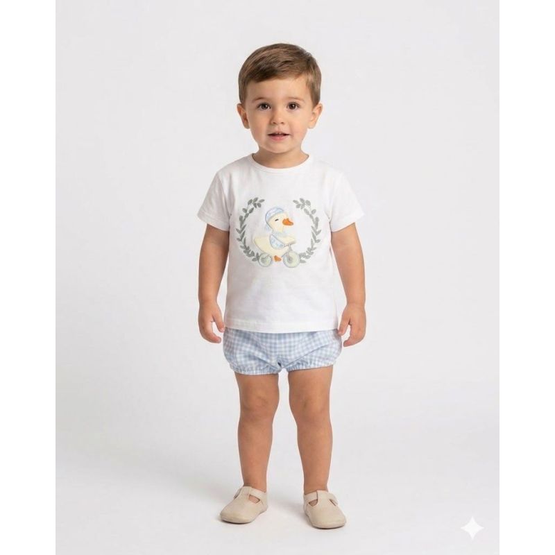 CONJUNTO NIÑO PATO BICICLETA