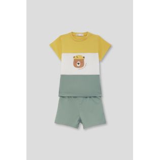 CONJUNTO BEBE NIÑO OSO VERDE ICEBERG