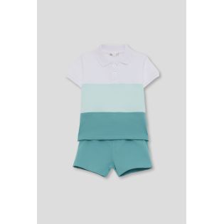 CONJUNTO BEBE NIÑO VERDE OSCURO