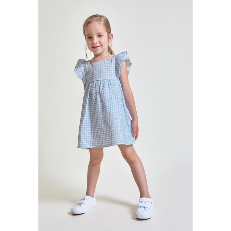 VESTIDO NIÑA CESLESTE