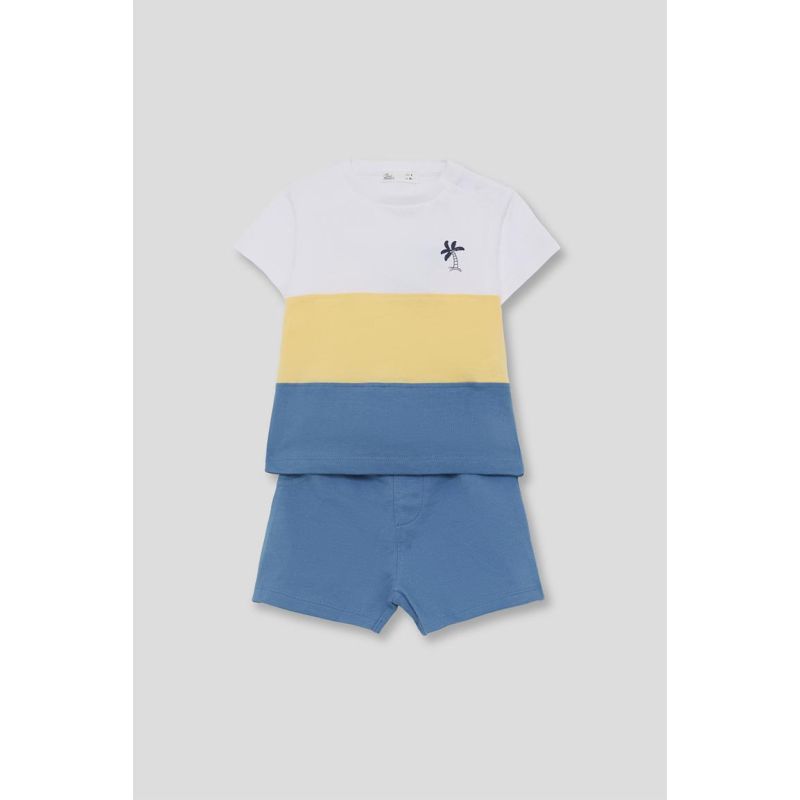 CONJUNTO NIÑO AZUL Y AMARILLO